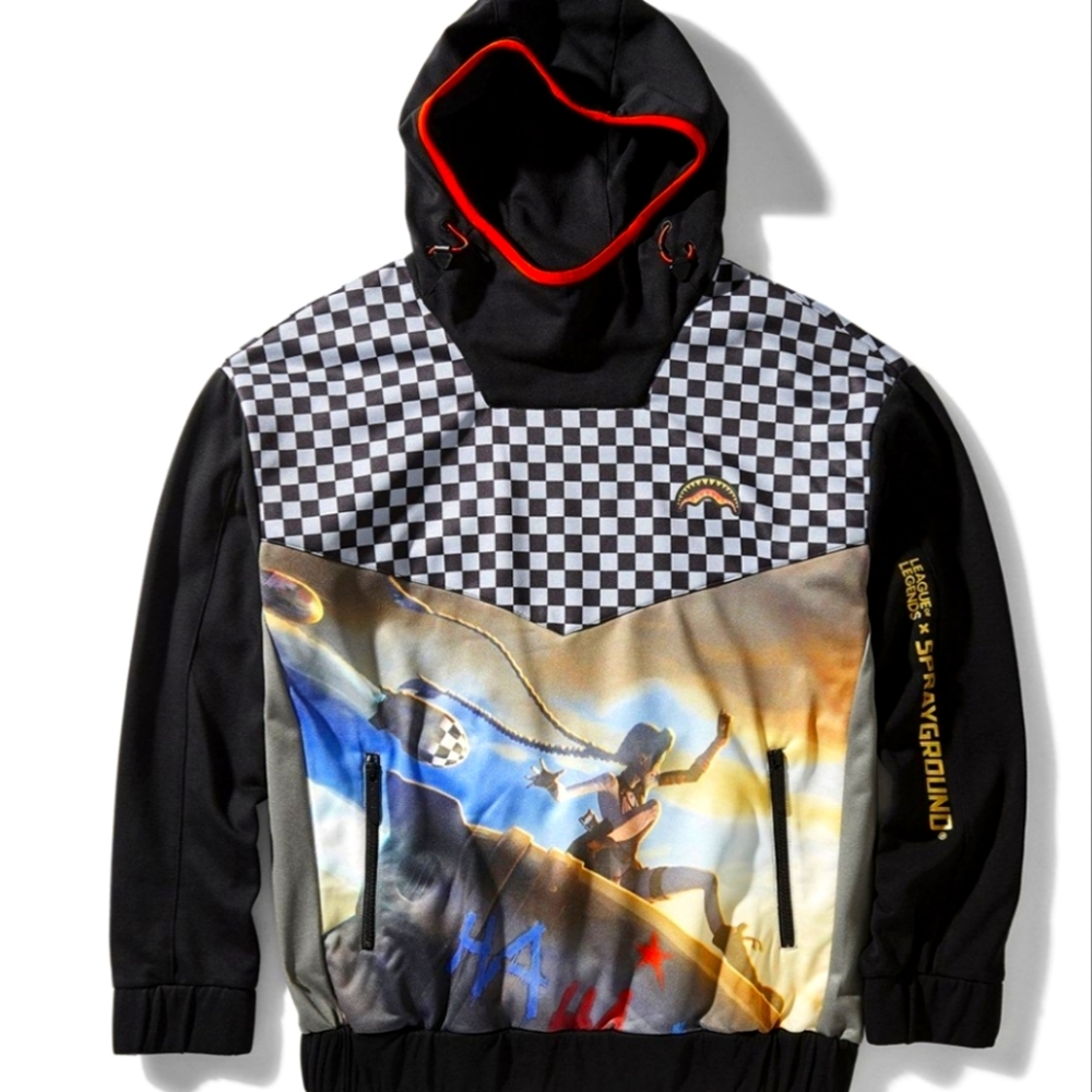 Sprayground League of Legends Jinx Checkered Hoody XL